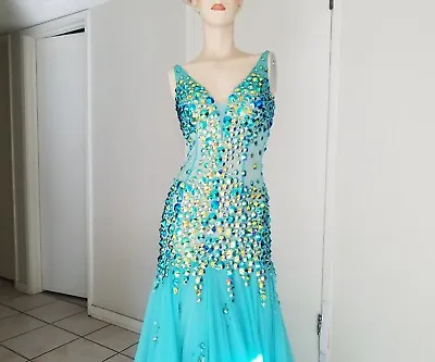 $850 Sherri Hill Haute Couture Beaded Pageant Gown Jovani Terani Dress Sz 4 • $295