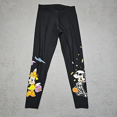 Disney Leggings Womens Small Black Mickey Mouse Halloween Leg Design • $9.95