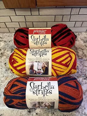 Mixed Lot Starbella Stripes Yarn Hotshot #17-05 Torrido 17-09 Tiebreaker 17-17 • $12