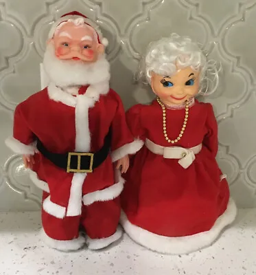 Vtg Santa And Mrs Clause Handmade Dish Soap Bottle Dolls 12 1/2” • $6