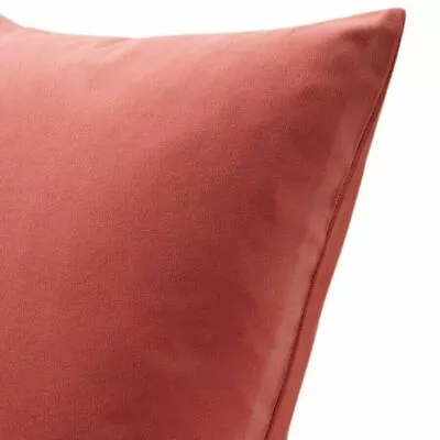 Ikea SANELA Cushion Cover 100% Velvet Cotton 50x50cm [Coral/Pink] • £16.99