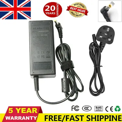 £10.49 • Buy 19v Samsung Ue32j4510ak Smart Led Tv Power Supply Adapter With UK Mains Cable