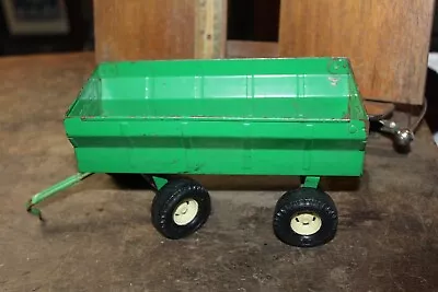 Vintage ERTL Pressed Steel Farm Trailer Wagon John Deere Green • $10