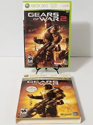 Gears Of War 2 Game Of The Year Xbox 360 Original Case & Manual ONLY No Disc • $5.25