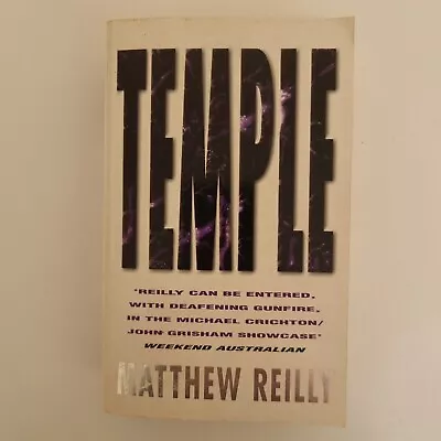 Temple By Matthew Reilly 2002 Paperback Book Thriller Adventure Novel Fiction • $15.99