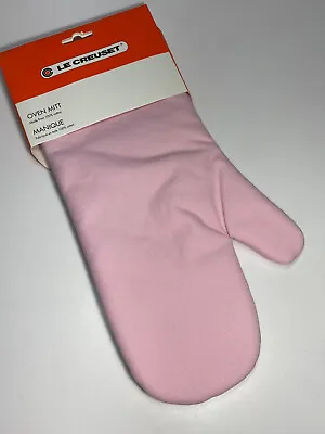 Le Creuset Chiffon Pink 100% Cotton Oven Mitt Potholder Glove ~ NWT • £31.14
