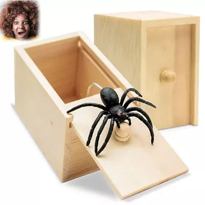 Halloween Spider In A Box Prank Toy Play Gag Joke Scare Fake Spider Hidden Gift • £4.59