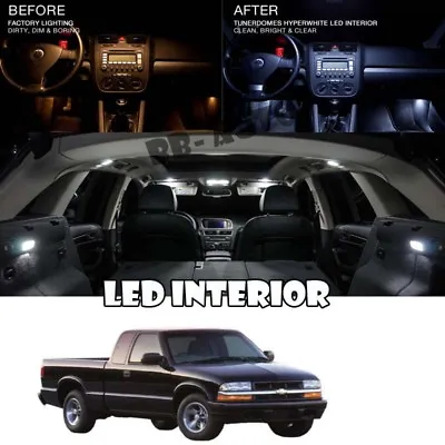 For 94-04 Chevrolet S-10 Pick Up Truck LED Interior Light Bulb White Package Kit • $19.54