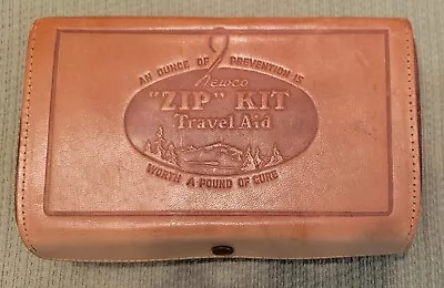 Vintage Hewco  Zip  Kit Travel First Aid In Leather Box • $25