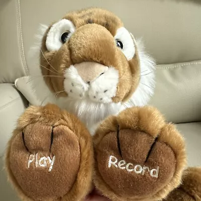 Siberian Tiger PlushRecord & Play Your Own Voice Tested 10  Stuffed Animal Toy • $25