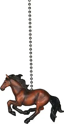 Horse CEILING FAN PULL Chain Lamp Light Cabin Lodge Western Stallion DECOR • $10.90