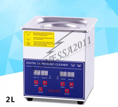 ONE 2L Industry Jewelry Ultrasonic Cleaner Dental Digital Time Heater 60W • $197.04