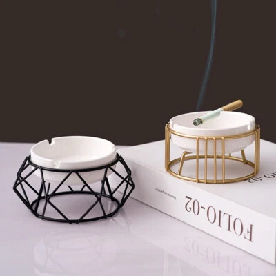£7.30 • Buy Ceramic Ashtray Hollow Ash Tray Nordic Modern Home Decor Ascherbecher Desk#;~
