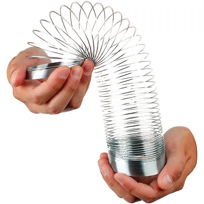 Original Magic Springy Slinky Metal Spring 6.5cm Childrens Kids Retro Game Toy • £6.85