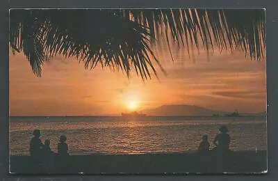 Manila BEAUTIFUL Golden Sunset Palm Philippines 1963 • $4.99