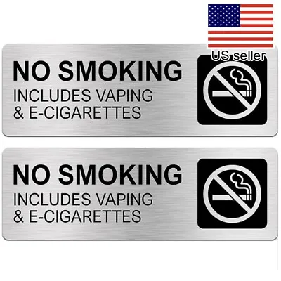 No Smoking No Vaping Sign 9 X 3 Inch Use For Home Office/Business Easy To App • $4.99