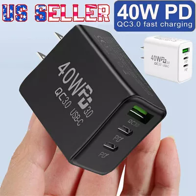 Type-C Phone Charger 40W PD Mobile Phone Charger USB Quick Charge Multiple Ports • $9.99