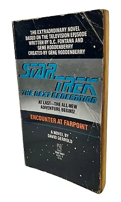 Encounter At FarPoint Star Trek Next Generation By David Gerrold Paperback 1987 • $14.99