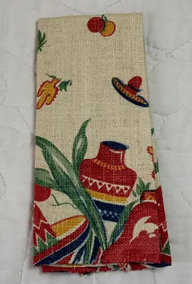 Vintage Kitchen Show Towel Or Doily Small Size Southwest Mexican Design • $5.50