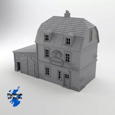 Garage Fuel Station 15mm 1:100 WW2 Building Terrain Tabletop Gaming 3D Print • £19.99