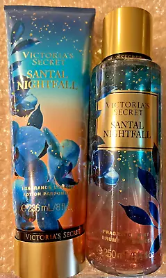 Victoria’s Secret Santal Nightfall Fragrance Mist 8.4oz & Lotion Gift Set • $29.99