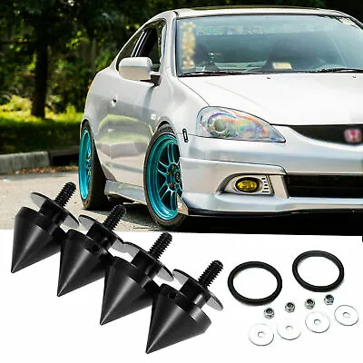 Black JDM Spike Aluminum Quick Release Fasteners Kit Fit For Bumper Trunk Fender • $8.97