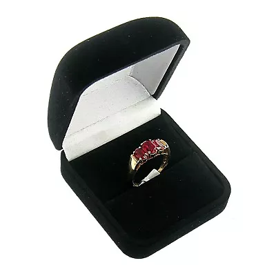 Black Velvet Engagement Ring Box Display Jewelry Gift Boxes Flocked Velour 1 Dzn • $26.33