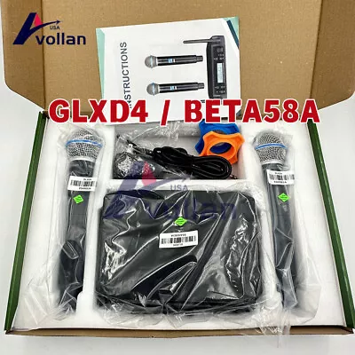 New GLXD4 BETA58A Vocal Dual Channel Wireless Microphone System UHF Cordless • $97.20