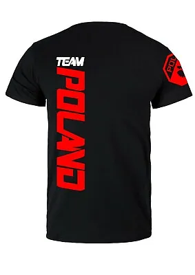 Ufc Mma Style  Walk Out T-shirt Fight Gear Imprint Team Poland Black • £20