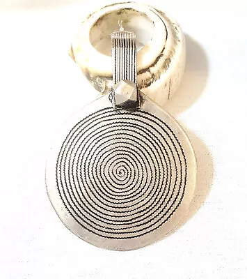 Moroccan Berber Old Spiral Pendant Sterling Silver 925 Berber Amulet Berber • $195.95