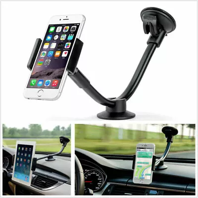 Long Arm 2 Sizes Car Windshield Dash Phone Mount Holder For IPhone Sumsang IPad • $24.26