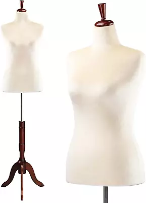 Female Dress Form Size 10-12 Adjustable Height Torso Body With Upgraded Tripod  • $102.99