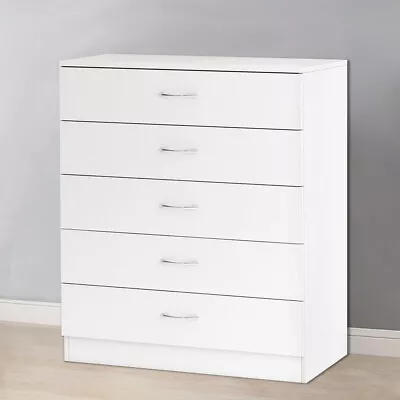 White Chest Of Drawers Modern Bedroom Furniture 1 2 3 4 5 Drawer Bedside Cabinet • £93.95
