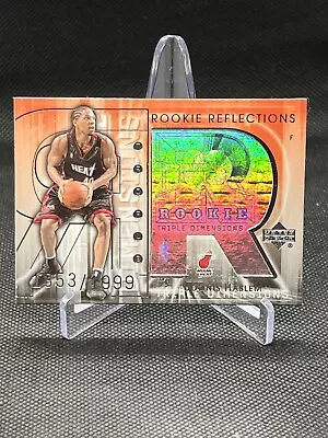 2003 Upper Deck - Triple Dimensions - Udonis Haslem / 1999 - Miami Heat - Rookie • $4.99