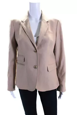 J Crew Womens Two Button Schoolboy Blazer Jacket Beige Wool Size 8 • $42.69