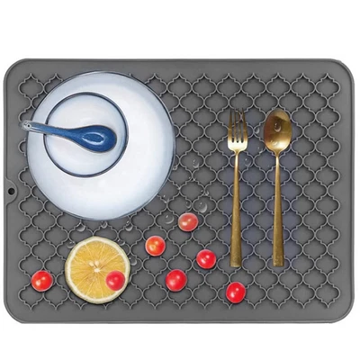 £8.05 • Buy Silicone Drying Mat Dish Draining Pad Heat Resistant Hot Pot Holder Blmqe