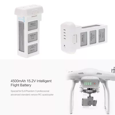 $121.49 • Buy Intelligent Battery Replacement For DJI Phantom 3 Drone Quadcopter 4480mAh 15.2V