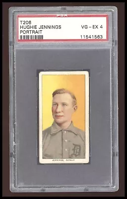 1909 T206 Hugh Jennings PSA 4 VGEX Portrait Hughie HOF Sweet Caporal Baseball • $599.99