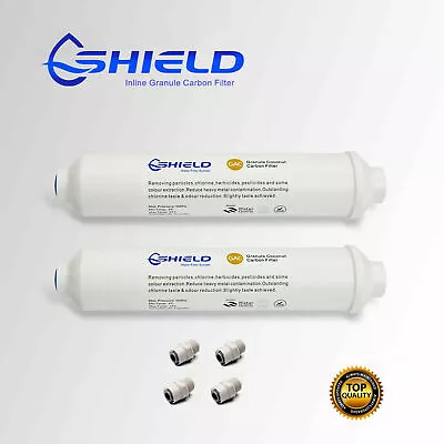 2 X In Line Carbon Fridge Water Filters | Inline Filter Samsung Westinghouse LG • $19.95