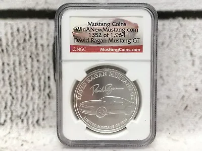 Mustang Coins NGC David Ragan Mustang GT 1 Oz 999 Fine Silver WinaNewMustang • $56.99