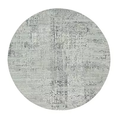 6'1 X6'1  Light Gray Modern Design Hand Knotted Round Oriental Rug R65653 • $1371.60