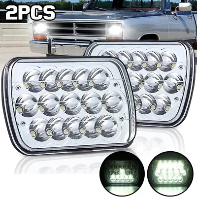 Pair 7x6 5x7''LED Headlights High Beam/Low Beam For Dodge D150 D250 D350 Ram 50 • $25.88