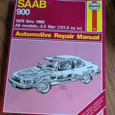 Haynes 84010 Repair Manual Saab Classic 900 Sedan/Hatchback 1979-1988 2.0 Liter • $9