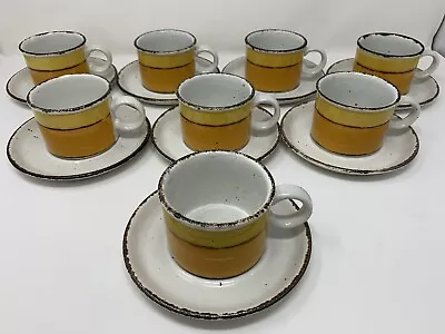 £81.74 • Buy MCM Vintage Stonehenge Midwinter Sun 8 Cups & Saucers Made By Wedgwood