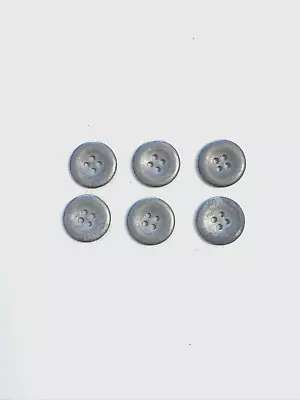 12 Metal Antiqued Pewter Silver Tone Buttons 4-Hole Sew Through Sewing 17mm MT15 • $19.98