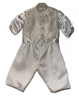 New Baby Boys Trousers Shirt Waistcoat Occasion Wear Set Ivory Mix 0-6 Months  • £22.99