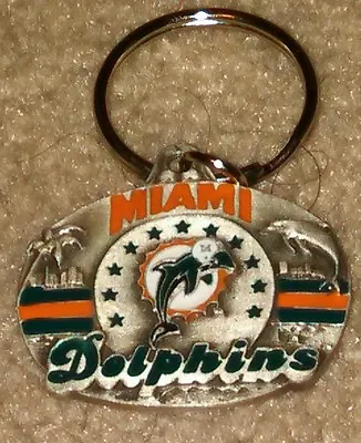 NFL Miami Dolphins New Pewter Keychain Free Ship • $7.29