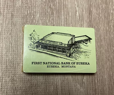 Eureka Montana First National Bank Of Eureka Sealed Deck Of Cards Vintage EB00 • $14