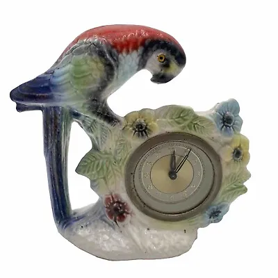 Jema Holland Clock Parrot No. 412 Lustre Ceramic 1960s Not Working • $73.52