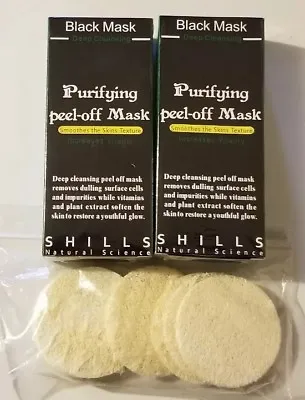 2 Shills Peel Off Deep Acne Cleansing Face Black MASK 50ML & 6 Loofah Pads  • $9.50